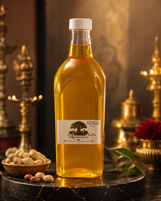 Wood Pressed Groundnut Oil – 1 L product photograph